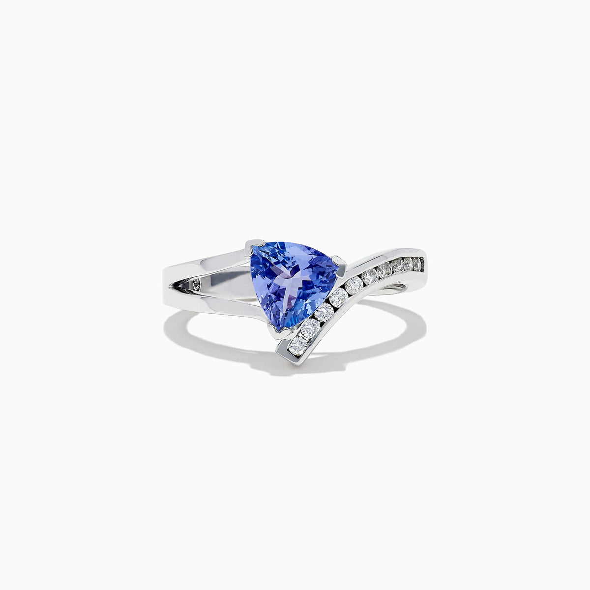 Tanzanite and Diamond Ring in 14K White Gold, 1.24 ctw
