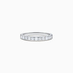 Diamond half-anniversary band in 14K white gold, 0.49 ctw