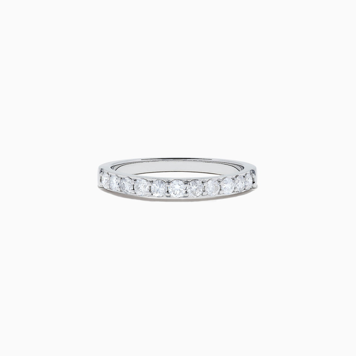 Diamond half-anniversary band in 14K white gold, 0.49 ctw