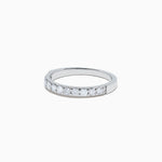Diamond half-anniversary band in 14K white gold, side view