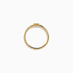 Baguette Ruby and Diamond Pavé Ring in 14K Yellow Gold view 3