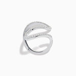 Diamond Pave Wave Ring in 14K White Gold view 3