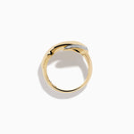 Diamond Pave Anchor Ring in 14K Yellow Gold view 3