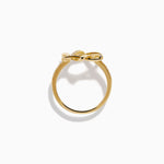 Diamond Pave Star of David Ring in 14K Yellow Gold view 3