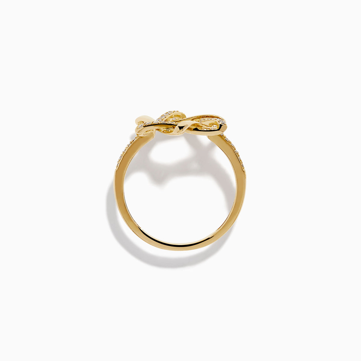 Diamond Pave Star of David Ring in 14K Yellow Gold view 3