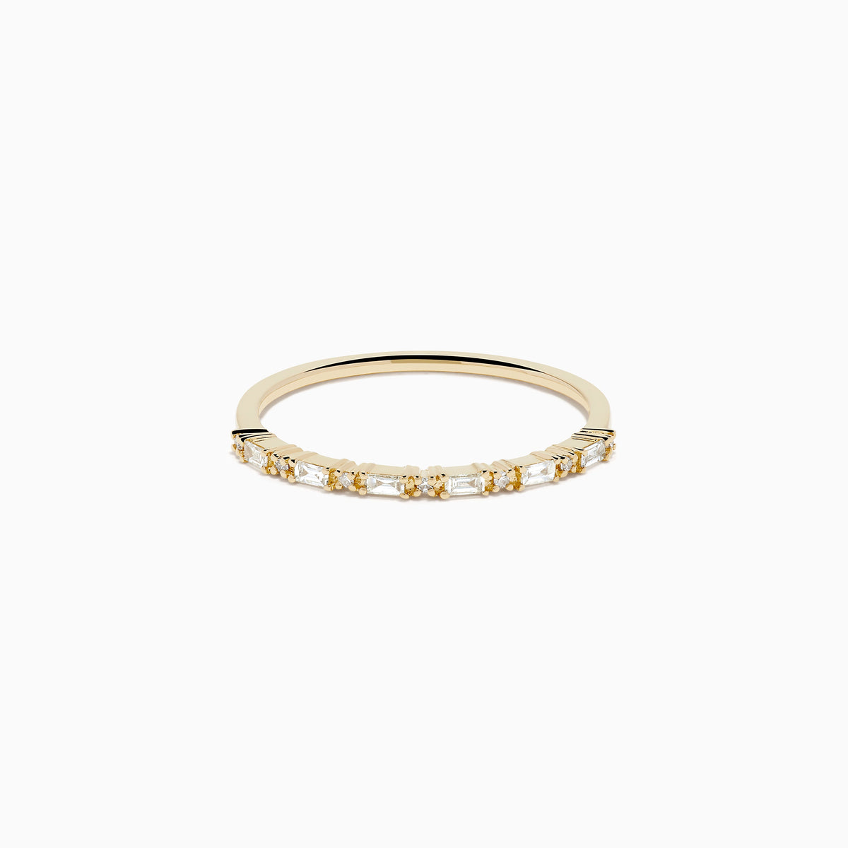 Diamond Baguette Stacking Band in 14K Yellow Gold