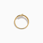 Diamond Pave Snake Ring in 14K Yellow Gold view 3