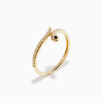 Diamond Pave Snake Ring in 14K Yellow Gold view 4