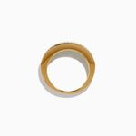 Emerald and Diamond Pavé Channel-Set Ring in 14K Yellow Gold view 3