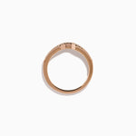 Diamond Pave Double-Row Curved Band in 14K Rose Gold view 3