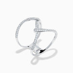 Diamond Pave Infinity Crossover Ring in 14K White Gold view 4