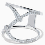 Diamond Pave Infinity Crossover Ring in 14K White Gold view 2
