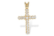 14 Karat Gold Diamond Cross Pendant