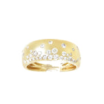 Scattered Diamond Dome Ring in 14K Yellow Gold, 0.39 ctw