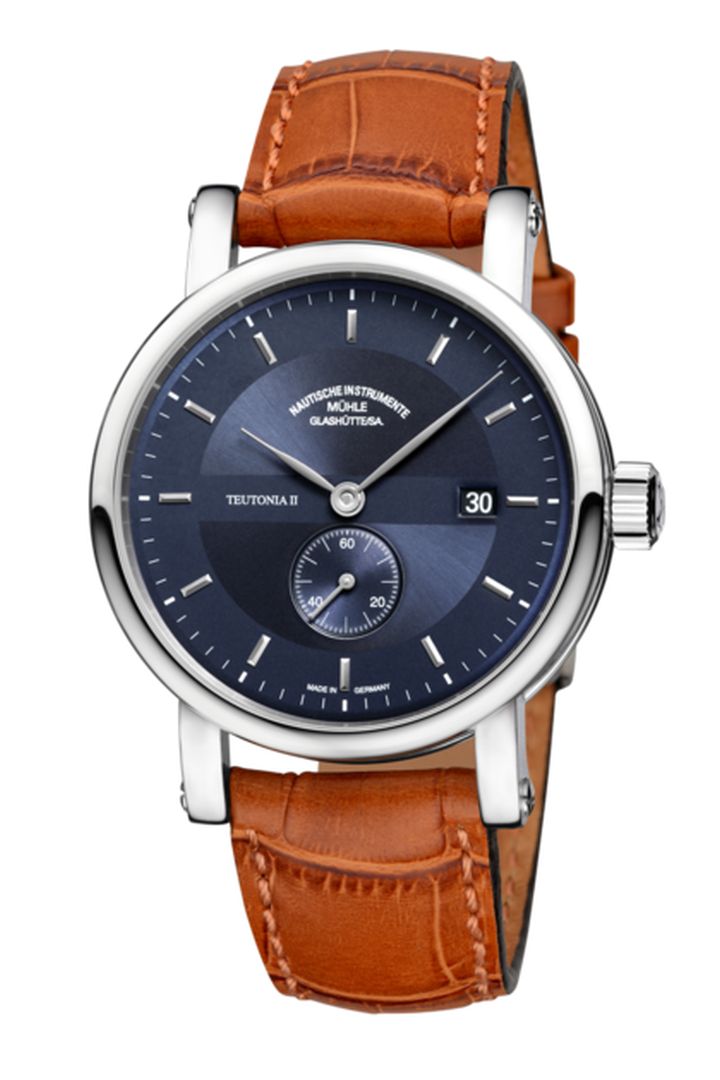 Mühle-Glashütte "Teutonia II Small Second" Automatic in SS, Night Blue Dial