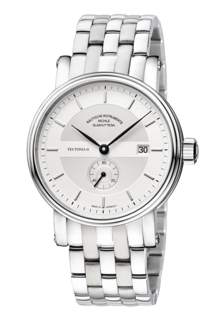 Mühle-Glashütte "Teutonia II Small Second" Automatic in SS, Silver Dial