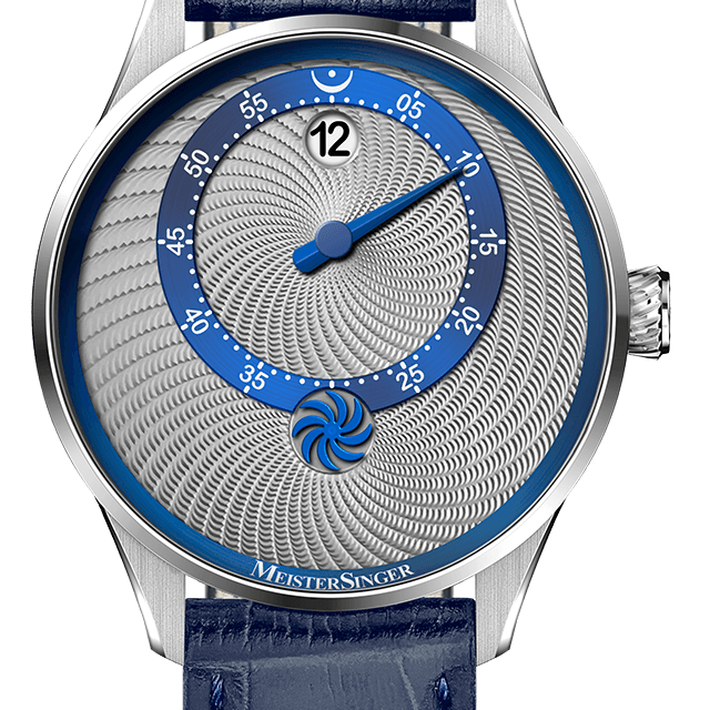 MeisterSinger "Souscription Panthero Jumping Hour Guilloché" Automatic in SS