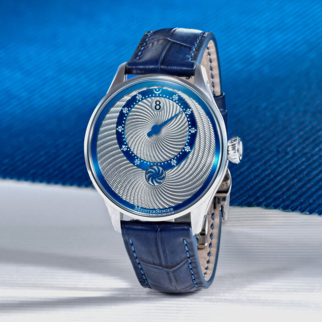 MeisterSinger "Souscription Panthero Jumping Hour Guilloché" Automatic in SS