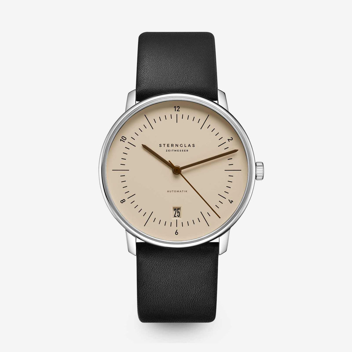 Sternglas "Naos Automatic" Watch in Stainless Steel, Sand Brown Dial