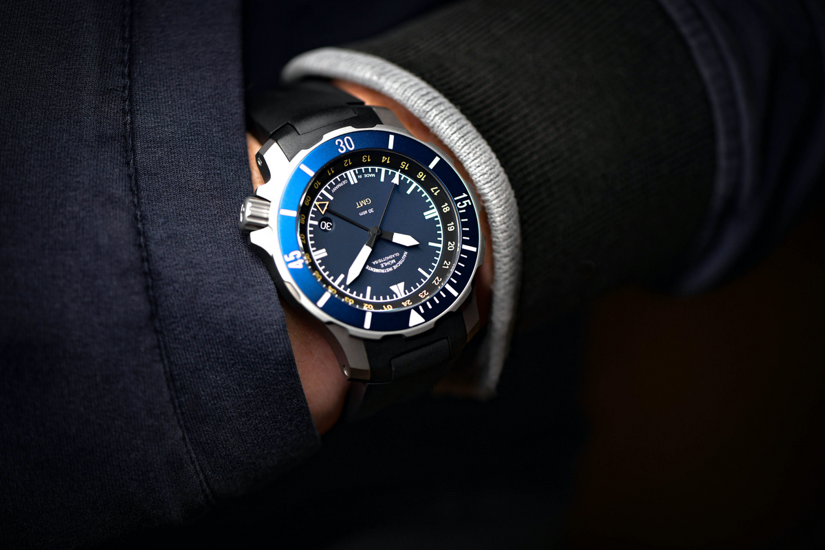 Mühle-Glashütte Seebatallion GMT worn on the wrist