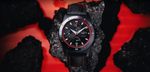 Mühle-Glashütte Sportivo Power Chronograph on a red and black background
