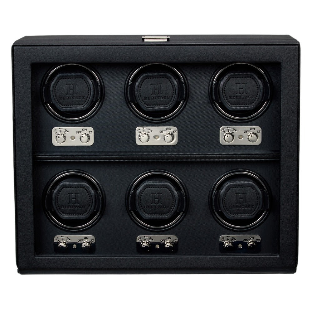WOLF Heritage Belgrave 6 Piece Watch Winder