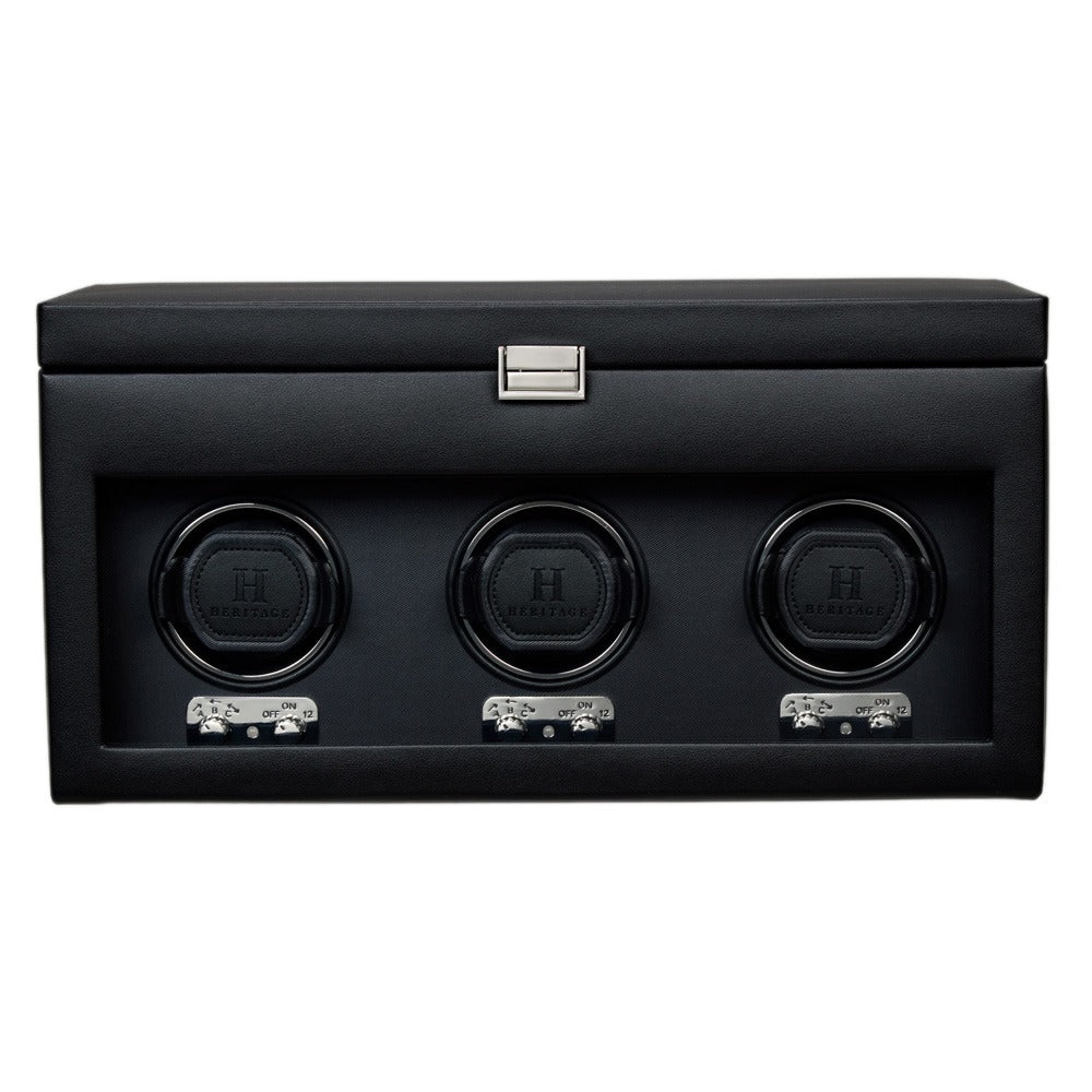 WOLF Heritage Belgrave Triple Watch Winder with Storage