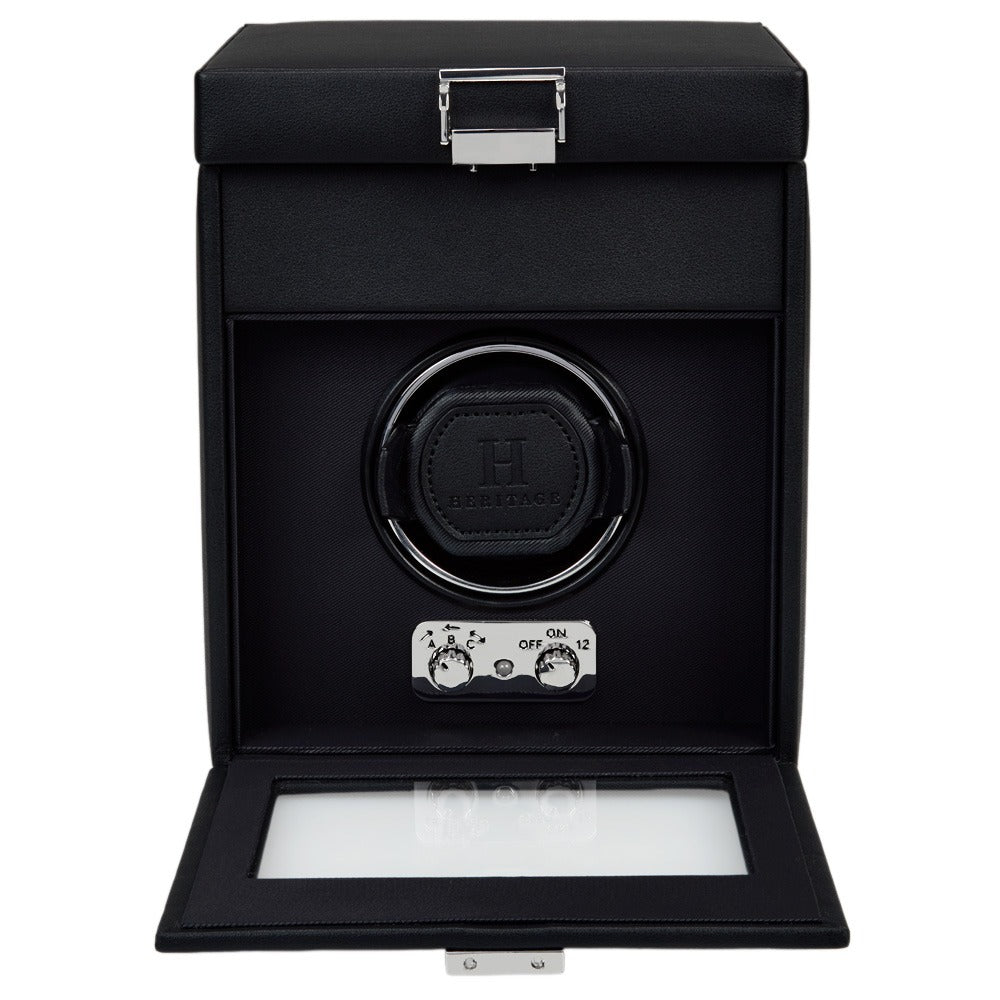 WOLF Heritage Belgrave Single Watch Winder with Storage - view 3