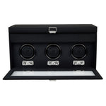 WOLF Heritage Belgrave Triple Watch Winder with Storage - view 3