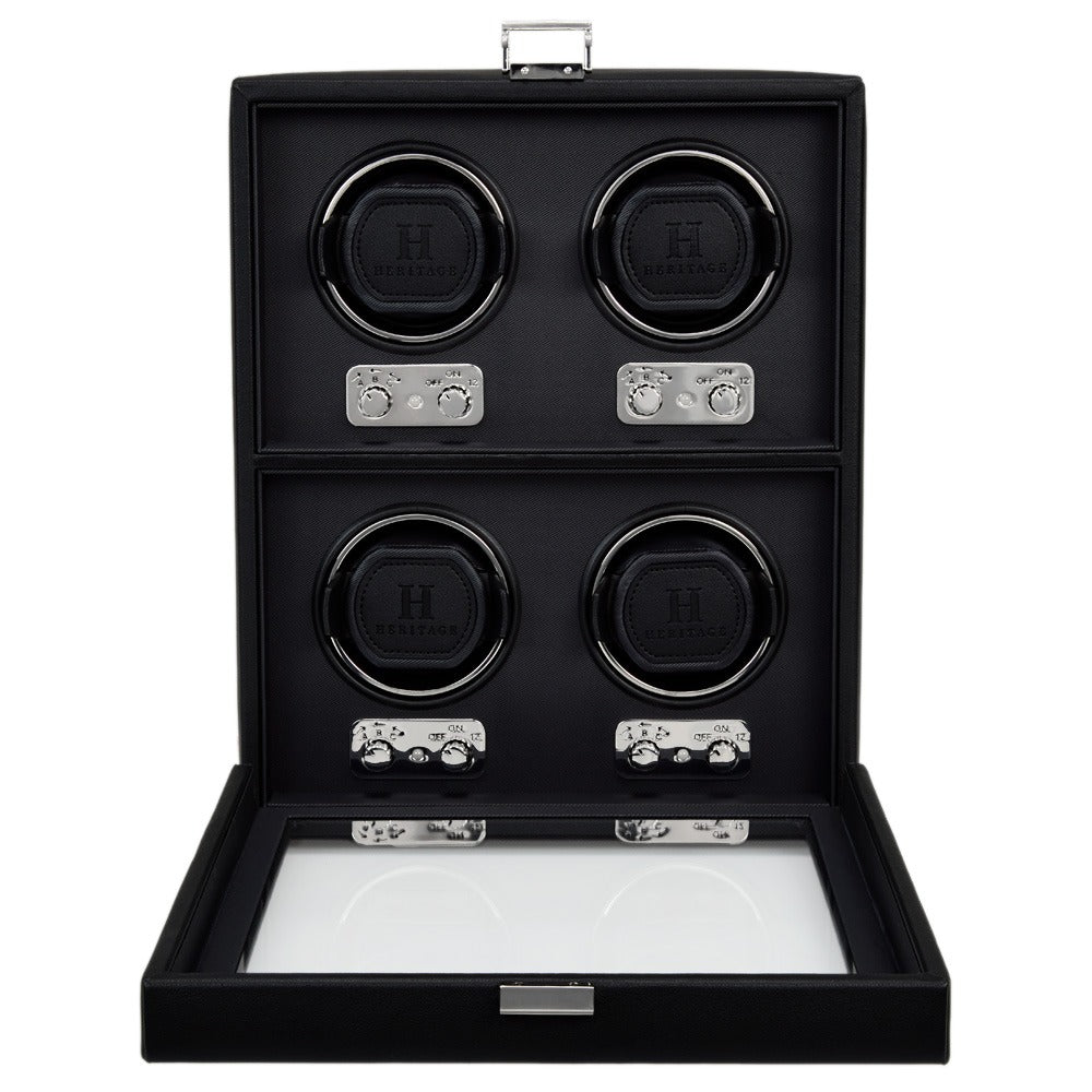 WOLF Heritage Belgrave 4 Piece Watch Winder - view 3