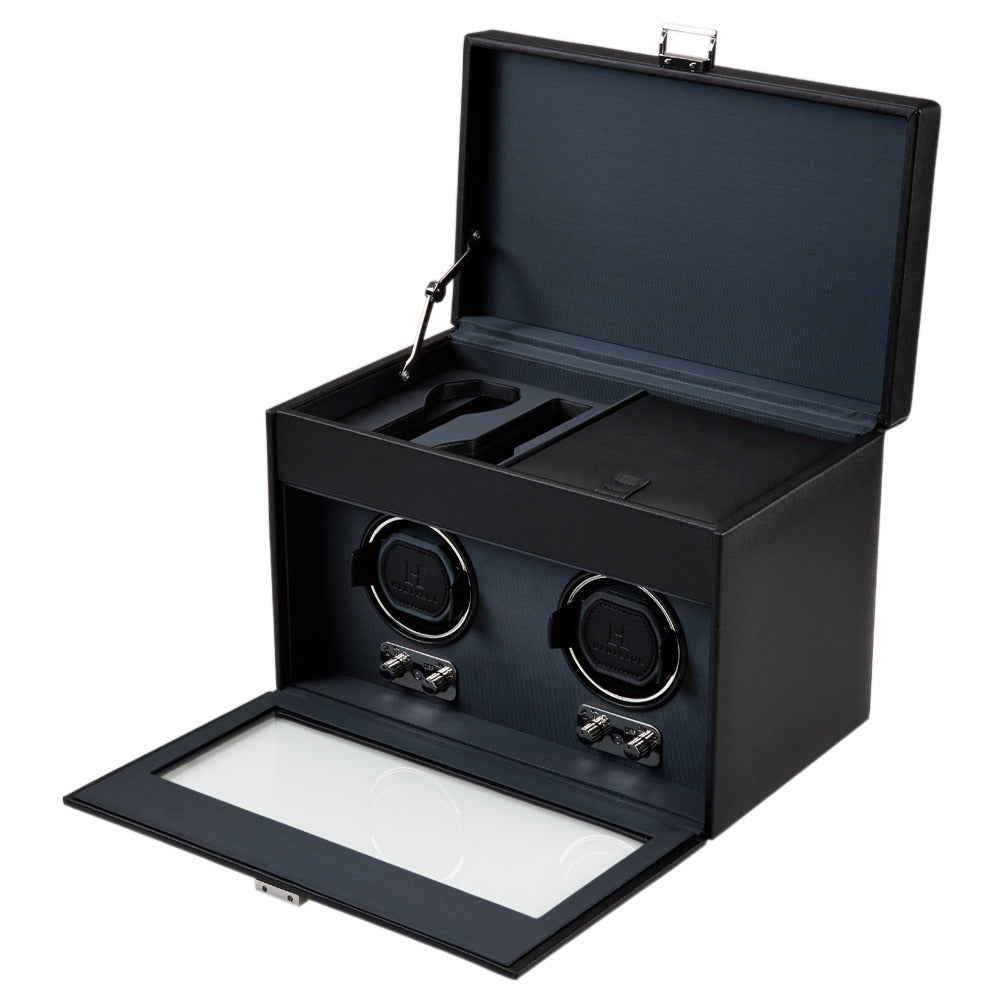 WOLF Heritage Belgrave Double Watch Winder with Storage - view 4