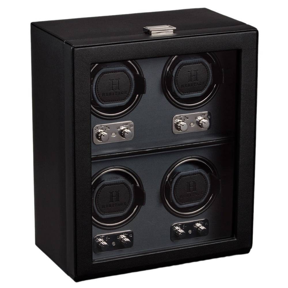 WOLF Heritage Belgrave 4 Piece Watch Winder - view 2
