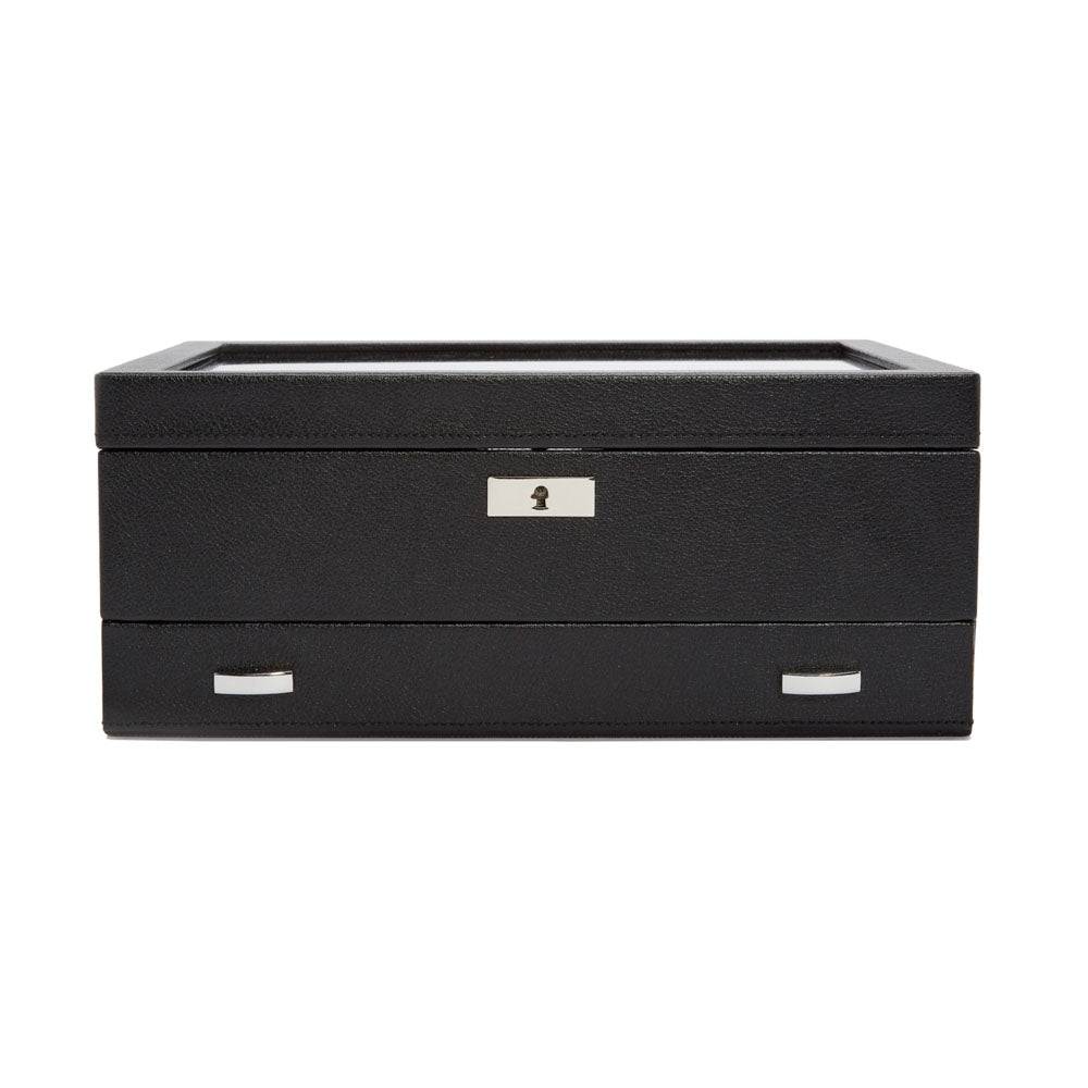 WOLF Oxford 10 Piece Watch Box with Drawer