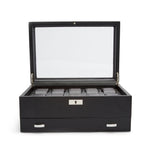 WOLF Oxford 10 Piece Watch Box with Drawer - view 3