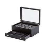 WOLF Oxford 10 Piece Watch Box with Drawer - view 4