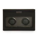 WOLF Axis Double Watch Winder With Storage