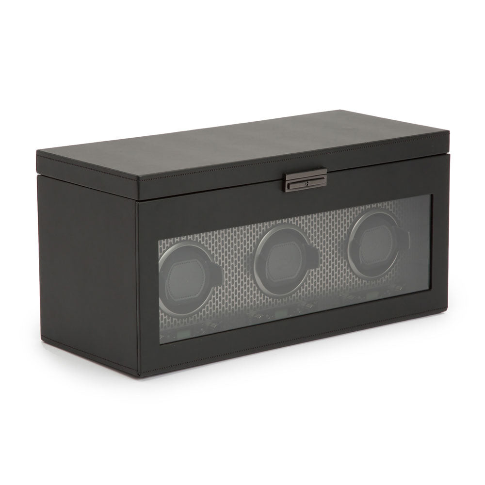WOLF Axis Triple Watch Winder With Storage - view 2
