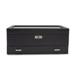 WOLF Macassar 10 Piece Watch Box with Drawer