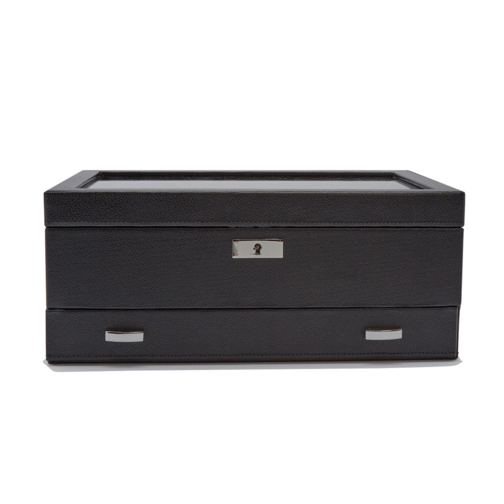 WOLF Macassar 10 Piece Watch Box with Drawer