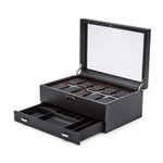 WOLF Macassar 10 Piece Watch Box with Drawer - view 4