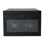 WOLF British Racing Double Watch Winder with Storage