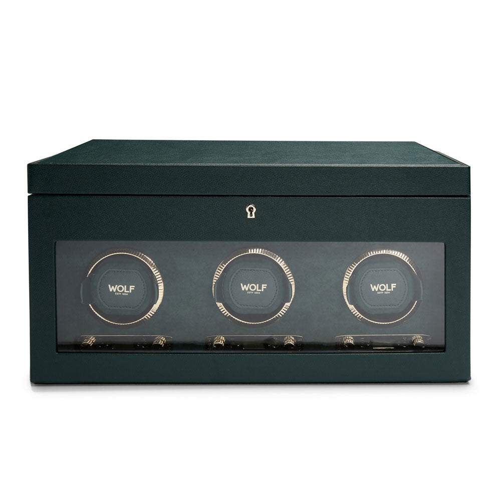 WOLF British Racing Triple Watch Winder with Storage - view 5