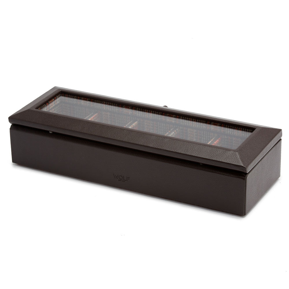 WOLF WM Brown 5 Piece Watch Box - view 2