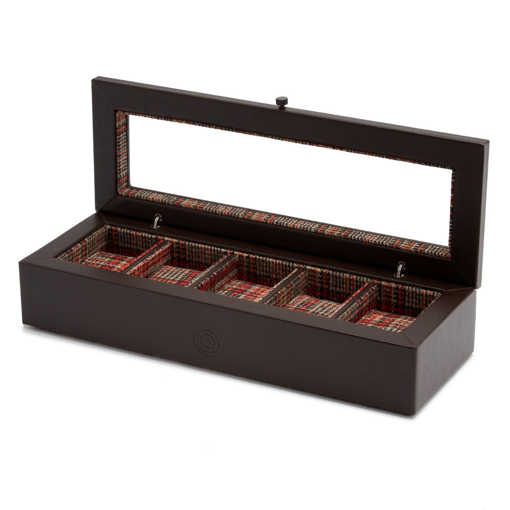 WOLF WM Brown 5 Piece Watch Box - view 3