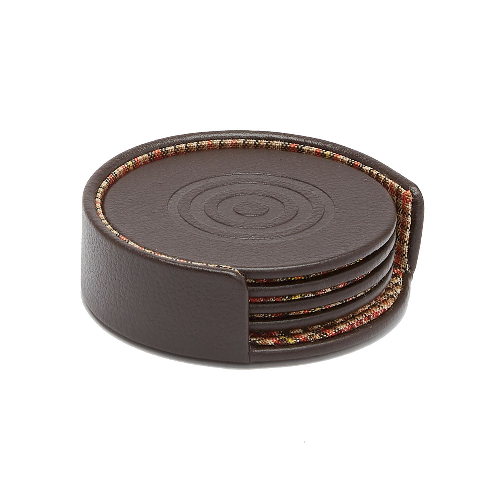 WOLF WM Brown Set of 4 Coasters with Case - view 2