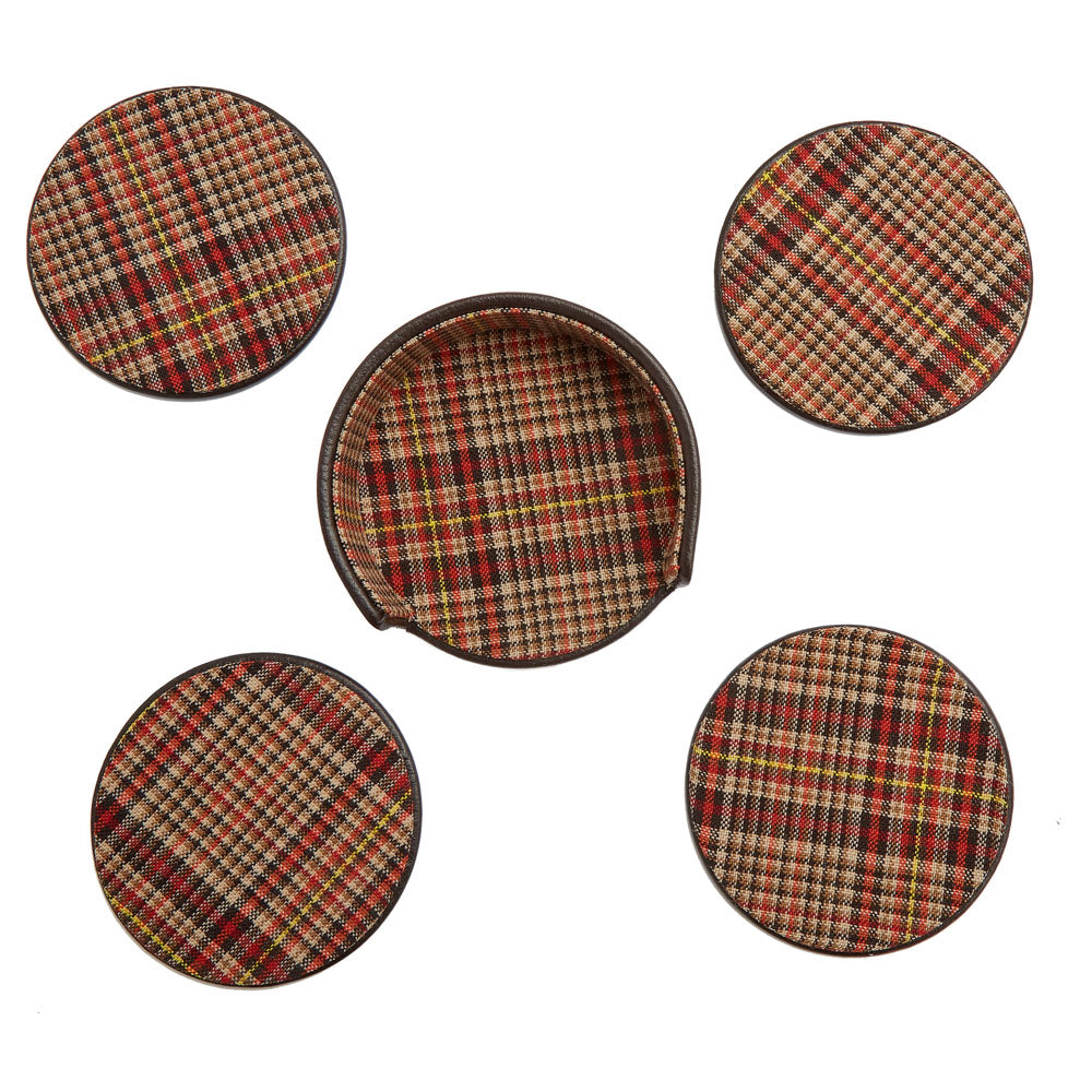 WOLF WM Brown Set of 4 Coasters with Case - view 4