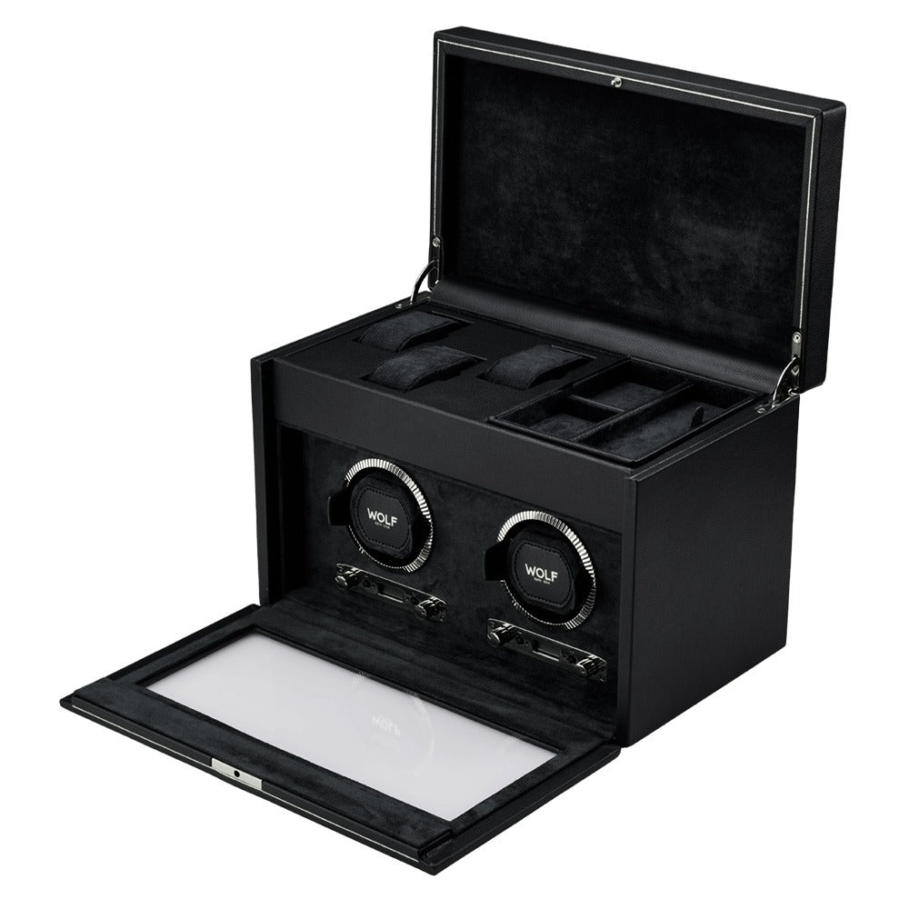 WOLF British Racing Double Watch Winder with Storage - view 4