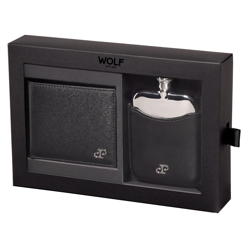 WOLF Philipp Billfold & Hip Flask Gift Set
