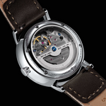 Sternglas Lumatik exhibition case back showing the automatic movement